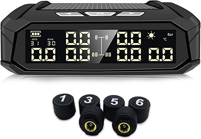 Amazon 4YANG Tire Pressure Monitoring System Solar Charge With 6 