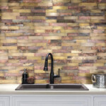 Aspect 6 X 24 Peel Stick Distressed Metal Backsplash Tile At Menards