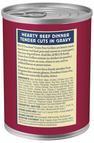 Blue Buffalo Freedom Grain Free Grillers Wet Dog Food 12 5 Oz At 