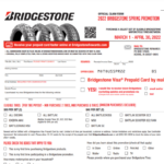 Bridgestone Tire Rebates And Coupons Printable Rebate Form