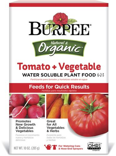 Burpee Natural Organic Water Soluble Tomato Vegetable Plant Food 