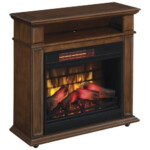 ChimneyFree Galena 32 Walnut Brown Electric Fireplace Entertainment