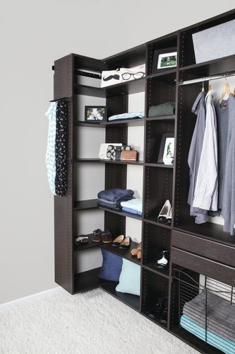 Dakota Closets 101 W X 86 1 2 H Java Wooden Closet System At Menards 