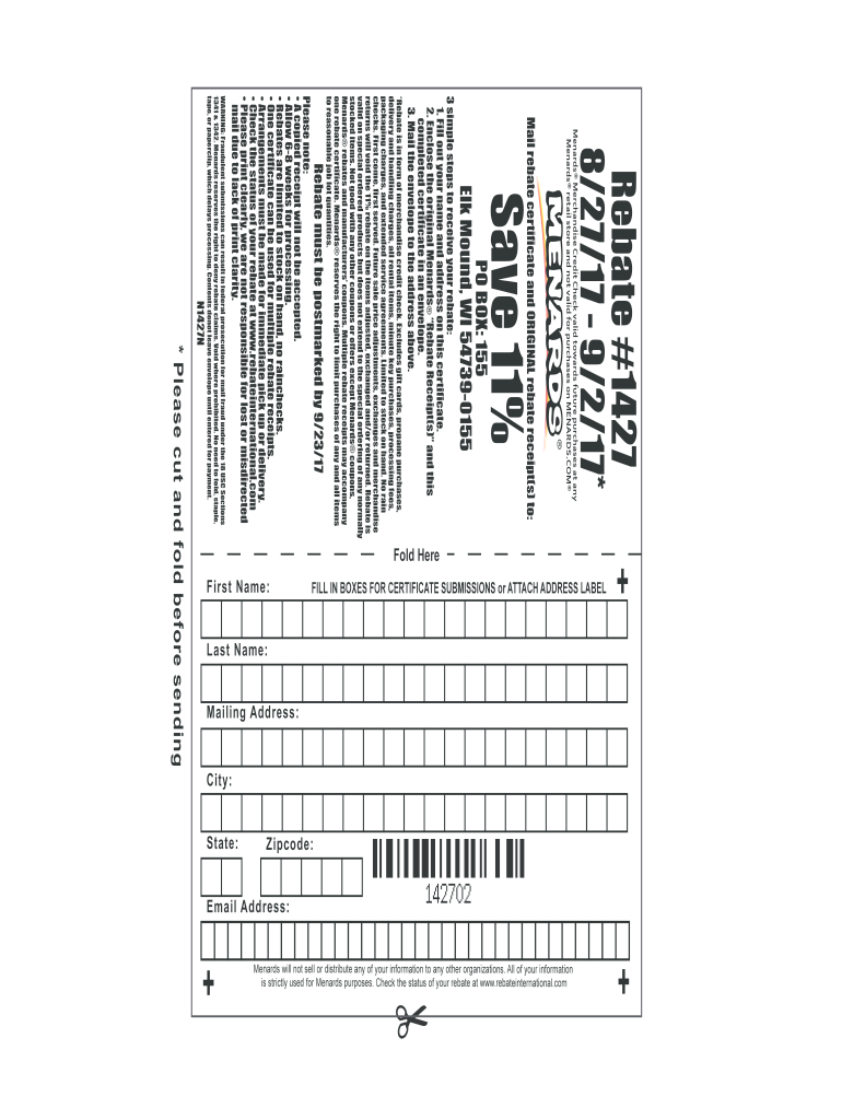 Expired Menards Rebate Forms Fill Online Printable Fillable Blank