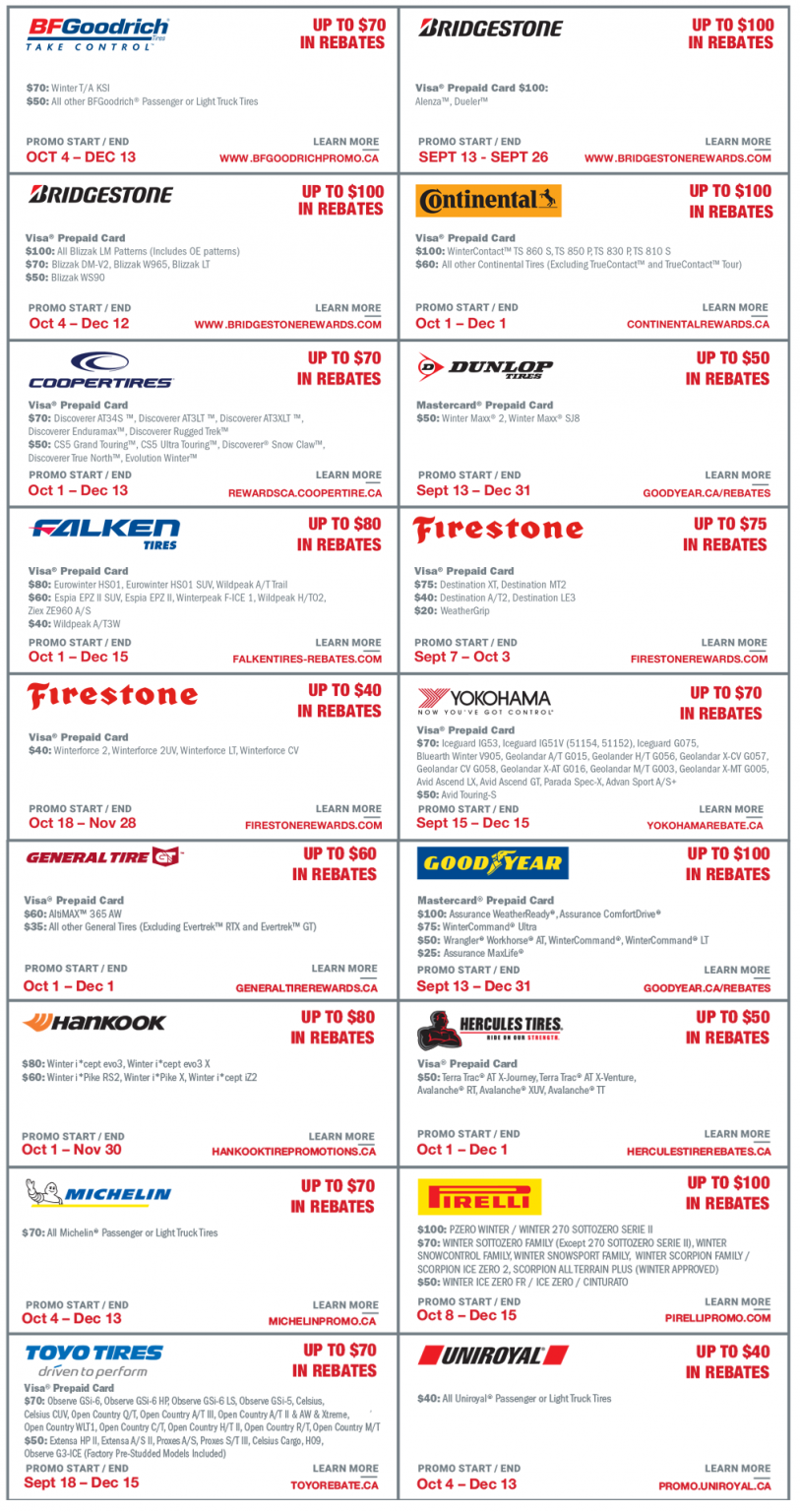 Fall 2021 Rebates Transport Tire