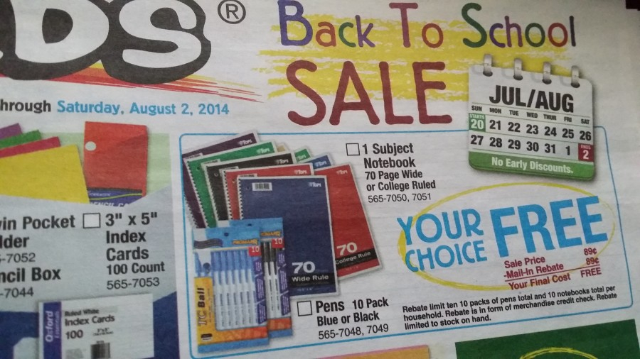 Free School Supplies At Menards After Rebate Through 8 2 14 A Savings 