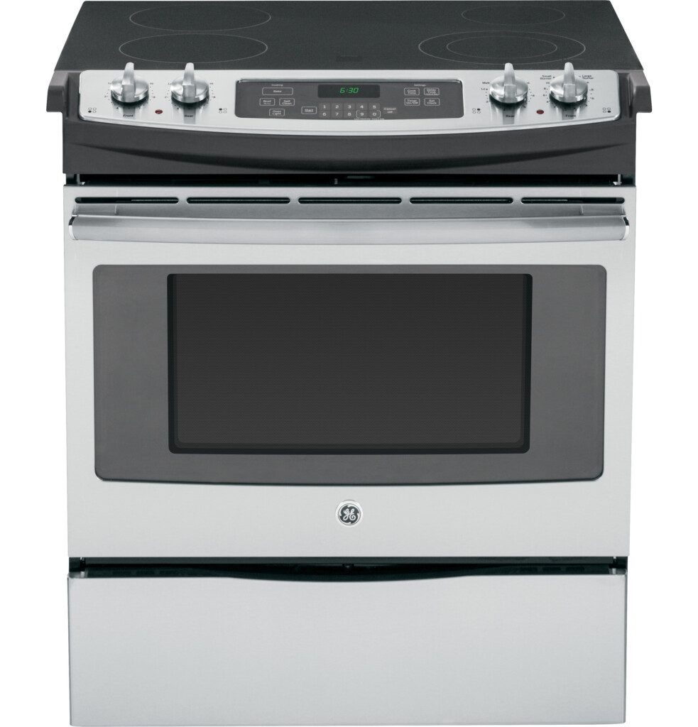 GE 30 Slide In Front Control Electric Range JS630SFSS GE Appliances