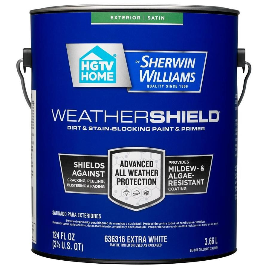 HGTV HOME By Sherwin Williams Weathershield Satin Exterior Tintable