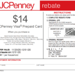 JCPenney Printable Rebate Form