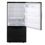 LG LDCS24223B 24 Cu Ft Bottom Freezer Refrigerator In Smooth Black