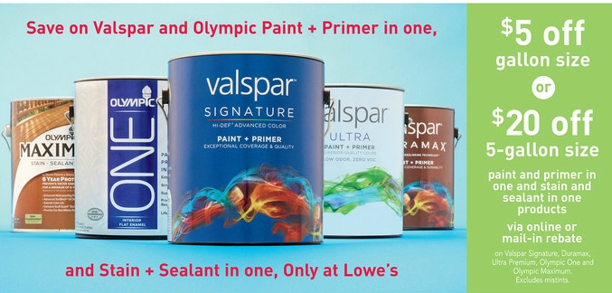 Lowe s Valspar Paint Rebate My Frugal Adventures