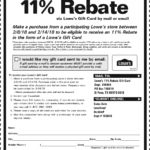 Lowes Eleven Percent Rebate LatestRebate