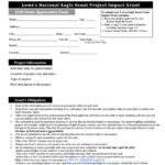 Lowes Grant Application Form Printable Pdf Download