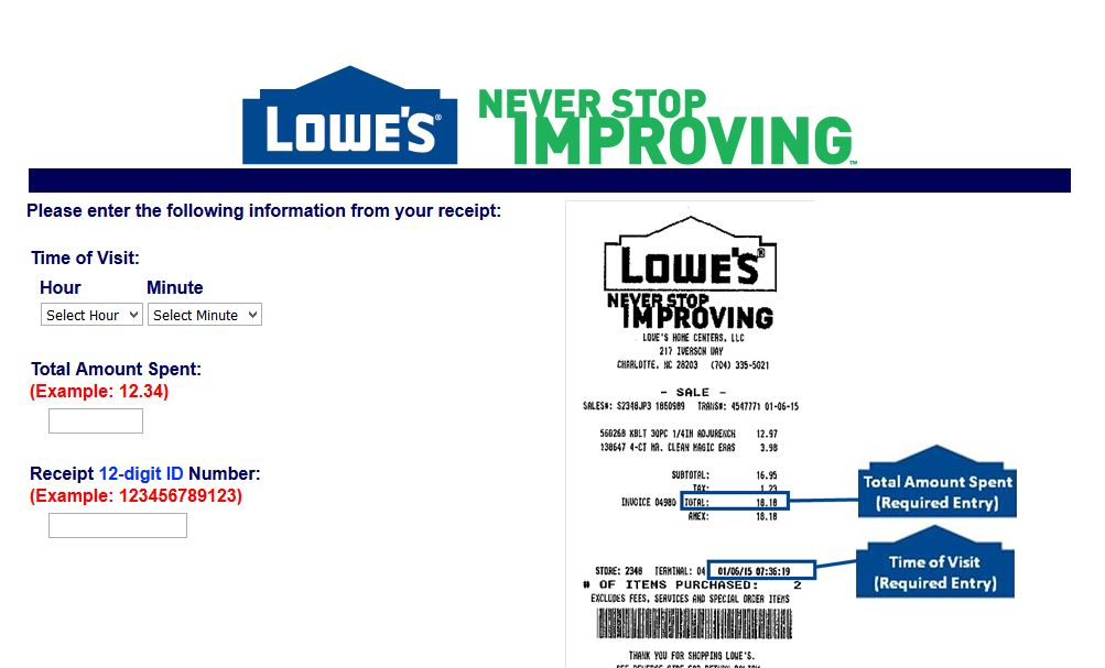 Lowes Survey Guide Happy Customers Review