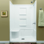 Lyons Linear 48 W X 34 D X 78 H White Seated Shower With Center Drain