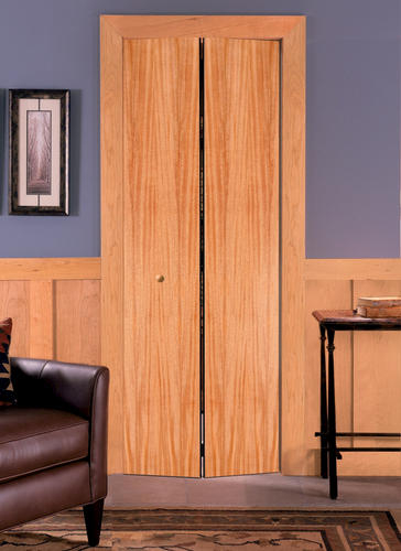 Mastercraft Unfinished Flush Veneer Hardwood Bi Fold Closet Door At