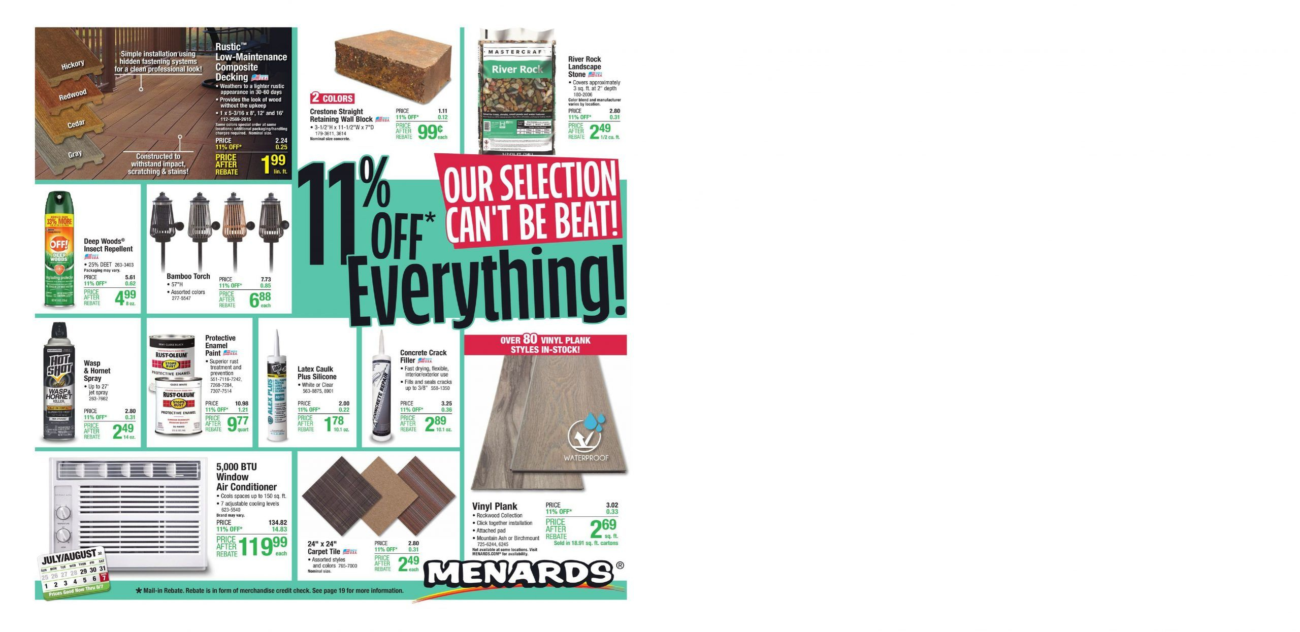 Menards Weekly Ad August 1 August 7 2021 11 REBATE Sale In 2021 