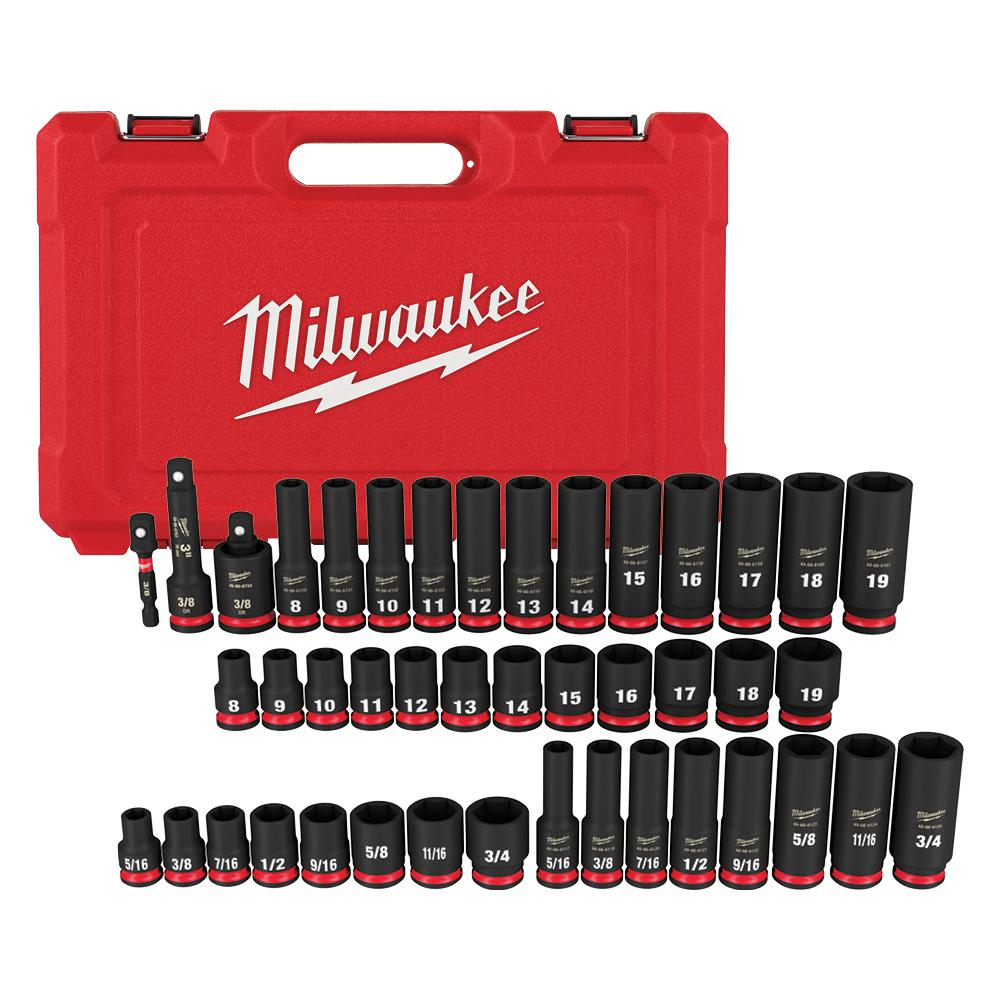 Milwaukee SHOCKWAVE 3 8 In Drive SAE And Metric 6 Point Impact Socket 