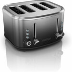 NEW BLACK DECKER 4 Slice Extra Wide Slot Toaster Stainless Steel