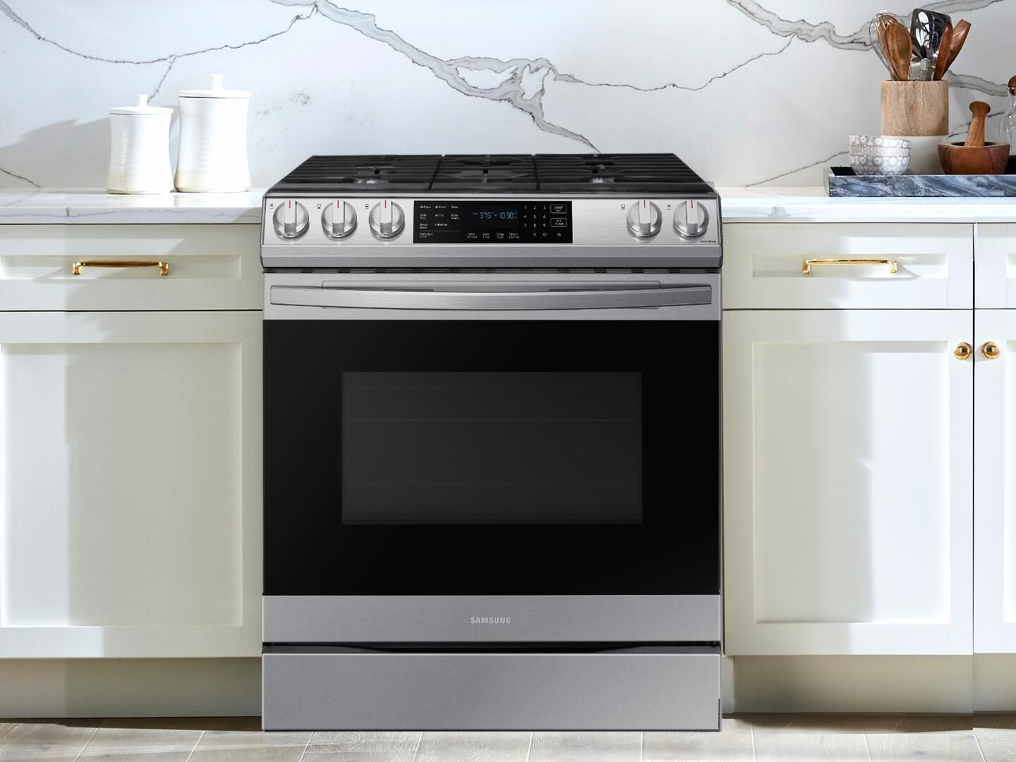 NX60T8511SS Samsung 30 Front Control Wifi Enabled Slide In Gas Range 