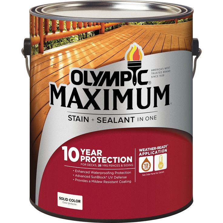 Olympic Tintable White And Base 1 Solid Exterior Wood Stain And Sealer 