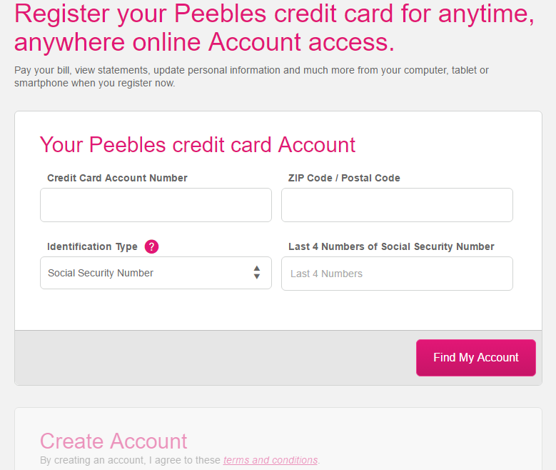 Peebles Credit Card Login