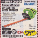 Portland 22 Electric Hedge Trimmer Expires 6 30 18