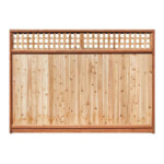 Severe Weather 6 ft H X 8 ft W Western Red Cedar Lattice Top Fence