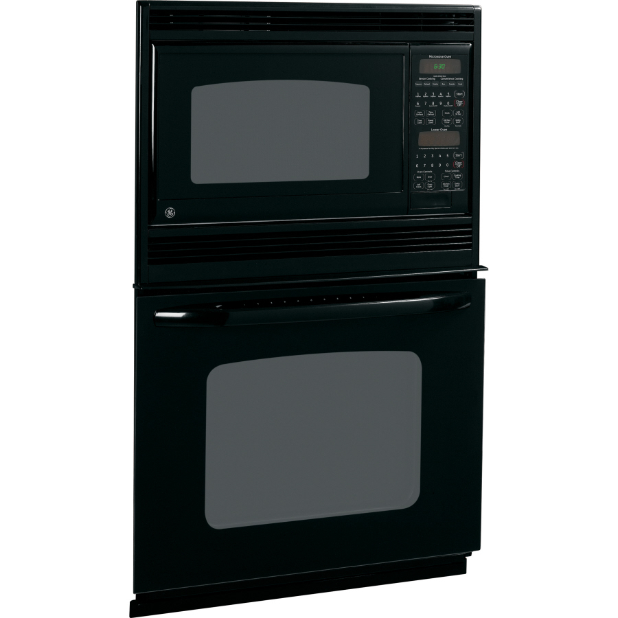 Shop GE Self Cleaning Microwave Wall Oven Combo Black On Black 