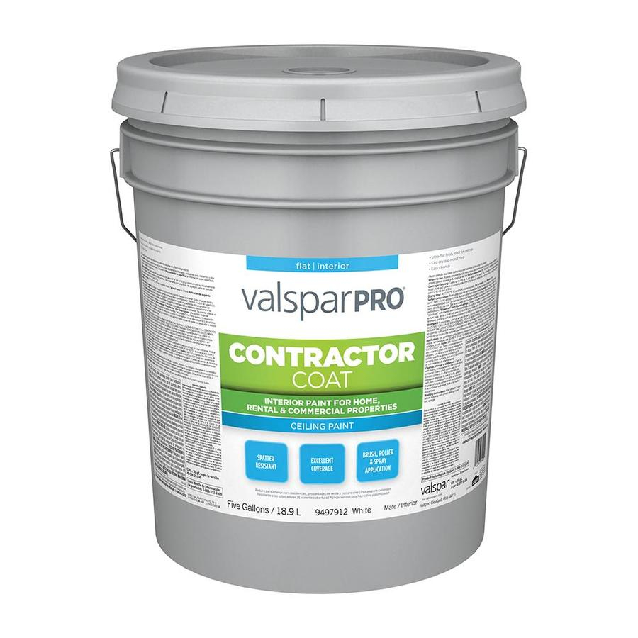 Shop Valspar Ultra 4000 Interior Flat White Latex Base Paint Actual 