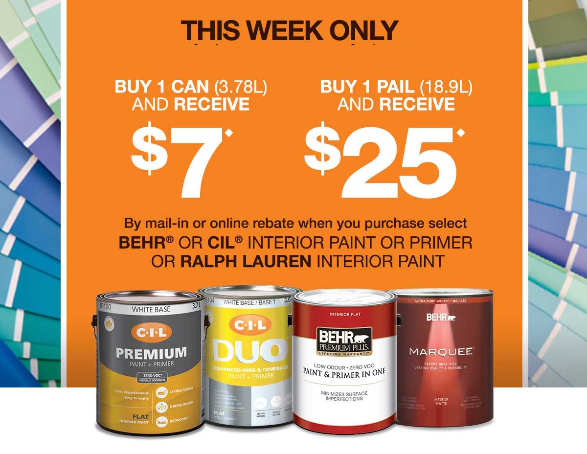 The Home Depot Canada Paint Coupons Receive Up To 25 With Online 