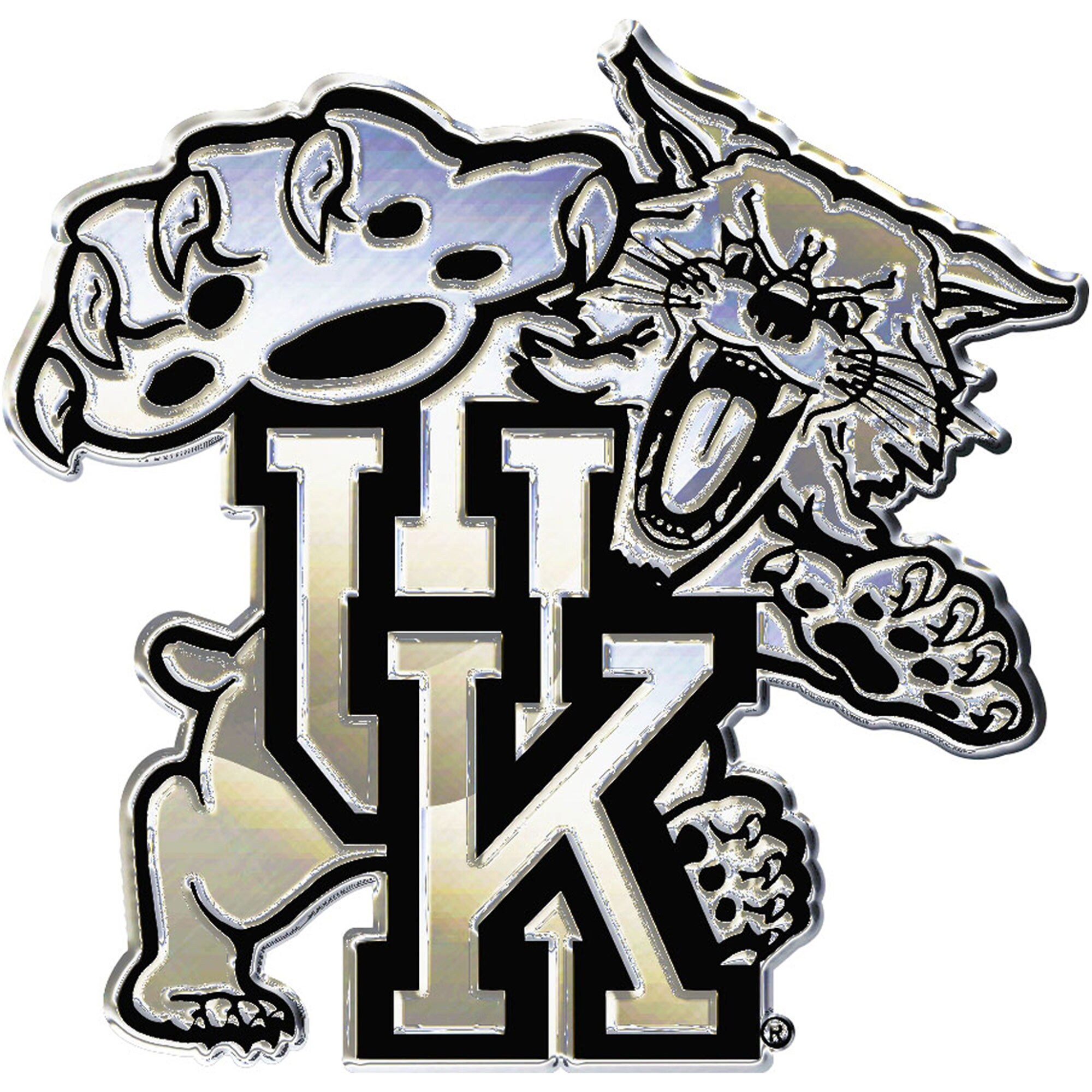 WinCraft Kentucky Wildcats Free Form Chrome Auto Emblem Decal Walmart 